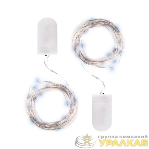 Гирлянда DC-G05-20WS2 20LED 2xCR2032 (в компл.) бел. (уп.2шт) ФАZА 