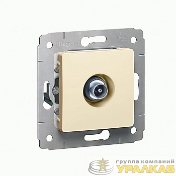 Розетка телевизионная TV СП Cariva прост. с топологией "звезда" сл. кость (DIY-упак.) Leg 