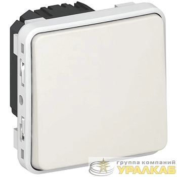 Переключатель проходной 1-кл. 1п СП Plexo 10А IP55 10AX механизм бел. Leg 