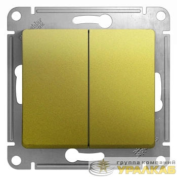 Переключатель проходной 2-кл. СП Glossa 10А IP20 (сх. 6) 10AX механизм фисташк. SE 