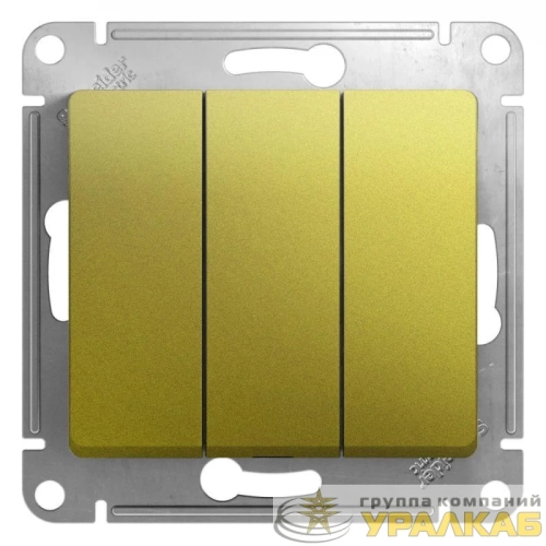 Выключатель 3-кл. СП Glossa 10А IP20 (сх. 3) 10AX механизм фисташк. SE 