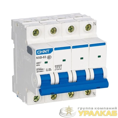 Выключатель автоматический модульный 4п C 10А 4.5кА NXB-63S (R) CHINT 