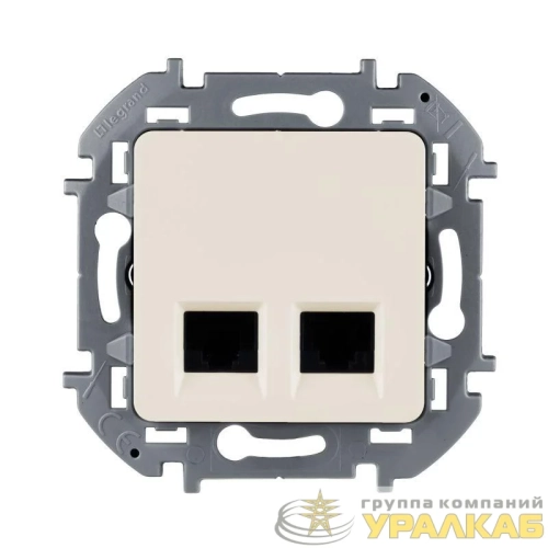Розетка компьютерная 2-м Inspiria RJ45 кат.5E UTP сл. кость Leg 