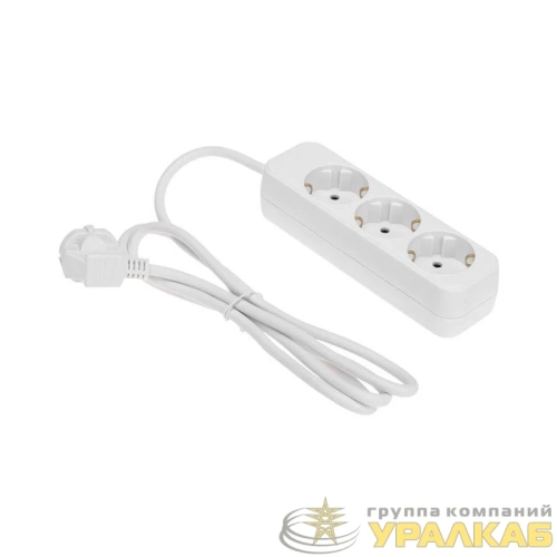 Удлинитель 3х1.5м с заземл. STANDARD 3х1кв.мм бел. Rexant 