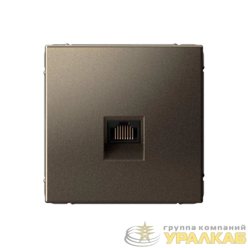 Розетка компьютерная ArtGallery RJ45 кат.6A механизм мокко SE 