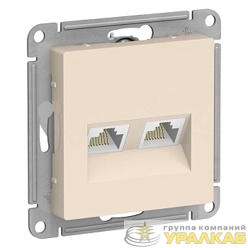 Розетка компьютерная 2-м AtlasDesign RJ45 кат.5E механизм беж. SE 