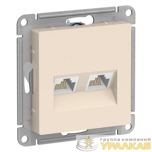 Розетка компьютерная 2-м AtlasDesign RJ45 кат.5E механизм беж. SE 