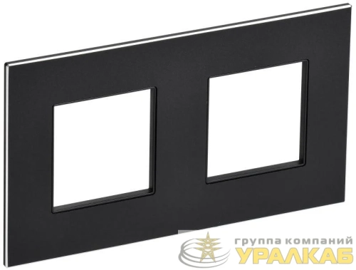 Рамка 2-м SKANDY SK-F32Bl металл черн. IEK 