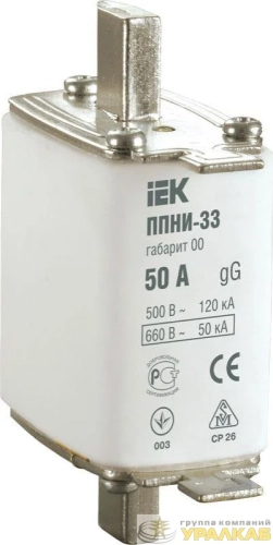 Вставка плавкая ППНИ-33 12А габарит 00С IEK 