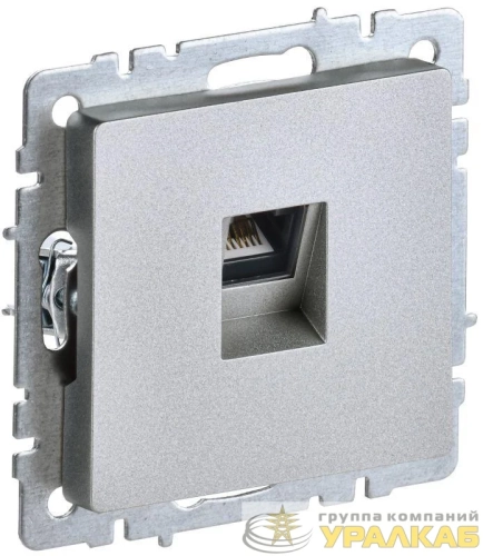 Розетка компьютерная СП RJ45 кат.5E BRITE РК10-БрА механизм алюм. IEK 