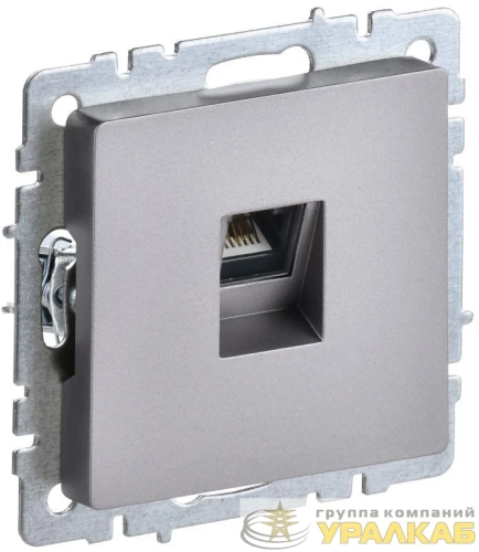 Розетка компьютерная СП RJ45 кат.5E BRITE РК10-БрС механизм сталь IEK 