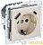 Розетка BRITE РЮш11-1-БрКр 16А с USB A+C 18Вт с заземл. защ. шторки механизм беж. IEK 
