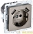 Розетка BRITE РЮш10-2-БрШ 16А с USB A+A 3.1А с заземл. защ. шторки механизм шампань IEK 