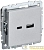 Розетка BRITE USB A+C 18Вт РЮ11-1-БрА механизм алюм. IEK 