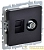 Розетка компьютерная + телевизионная 2-м Brite РТВ/РК12-БрЧ RJ45 кат.5E + TV механизм черн. IEK 