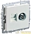 Розетка компьютерная + телевизионная 2-м Brite РТВ/РК12-БрЖ RJ45 кат.5E + TV механизм жемчуж. IEK 