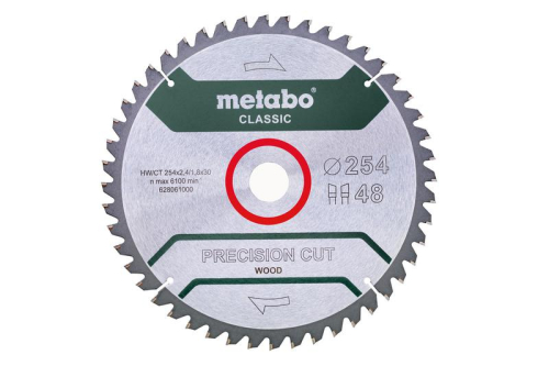 Диск пильный254х30 НМ 48WZ 5 отр. для торцовок Metabo 