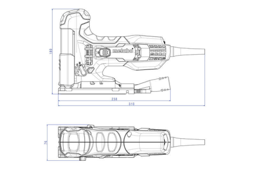 Лобзик STE 100 Quick 710Вт маятн эл-ка кейс Metabo 