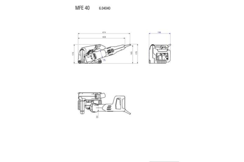 Штроборез MFE 40 1900Вт 40мм кейс Metabo 