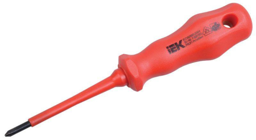 Отвертка крестовая Profi Ph0х75мм 1000В IEK 