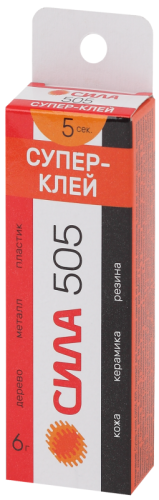 Супер-клей 6г пластик туба в кор. СИЛА 