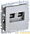 Розетка компьютерная двойн. СП RJ45 кат.5E BRITE РК10-2-БрА механизм алюм. IEK 