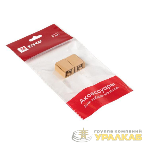 Соединитель на стык 15х10 под свет. дерево Plast PROxima (уп.4шт) EKF 