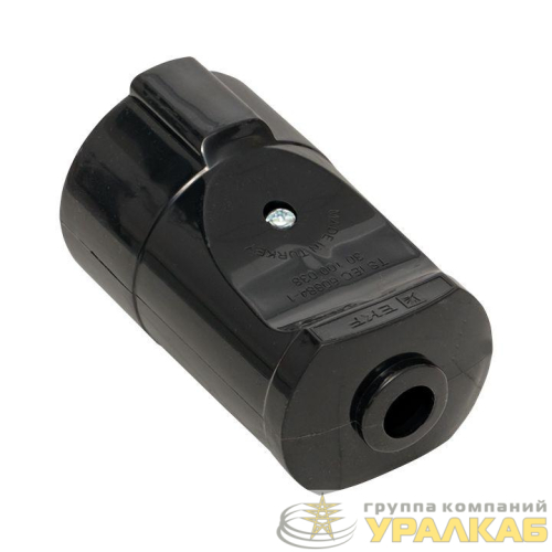 Гнездо штепсельное с заземл. черн. 16А 250В PROxima EKF 
