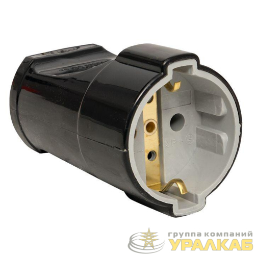 Гнездо штепсельное с заземл. черн. 16А 250В PROxima EKF 