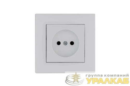 Розетка 1-м Karea RIZZ без заземл. бел. Makel 