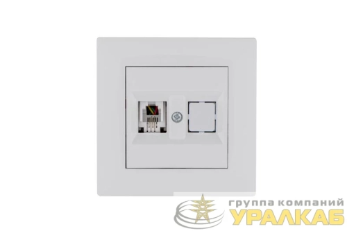Розетка компьютерная CAT 5+гнездо Karea RIZZ бел. Makel 
