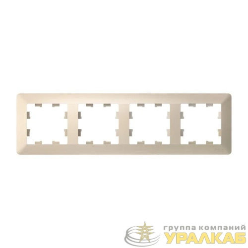 Рамка 4-м AtlasDesign Air беж./дым. бел. SE 