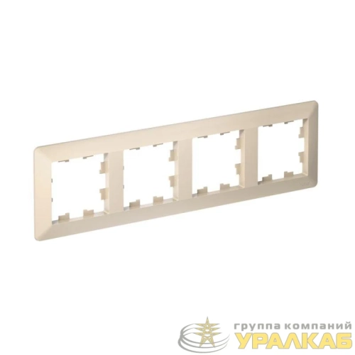 Рамка 4-м AtlasDesign Air беж./дым. бел. SE 