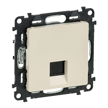 Механизм розетки комп. 1-м Valena Life RJ45 CAT.5E UTP с лицевой панелью сл. кость Leg 