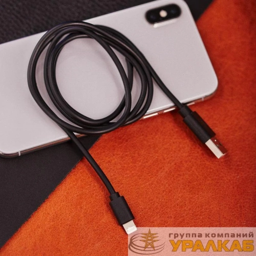 Кабель USB для iPhone 5 черн. (уп.10шт) Rexant 