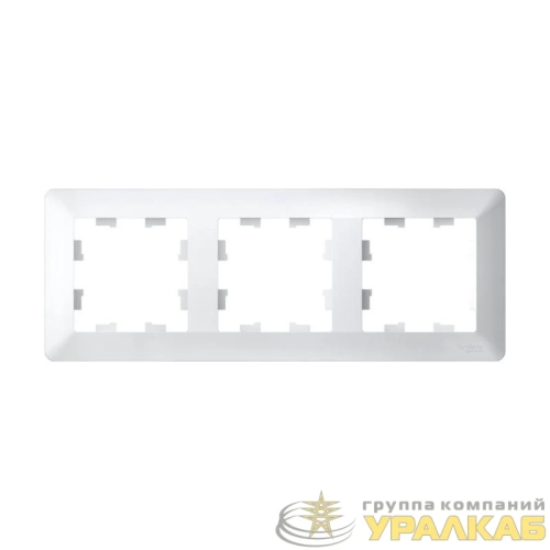 Рамка 3-м AtlasDesign Air бел./дым. бел. SE 
