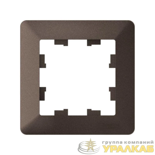 Рамка 1-м AtlasDesign Air мокко/дым. черн. SE 