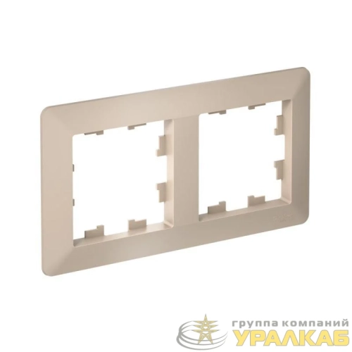 Рамка 2-м AtlasDesign Air песочн./дым. бел. SE 