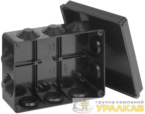Коробка Тусо распаячная для ОП 200х140х75мм УХЛ1 черн. Ruvinil 