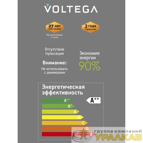 Лампа светодиодная Loft Led G125FC1978 4Вт 1800К E27 Voltega 
