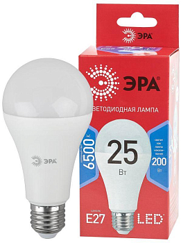 Лампа светодиодная ECO LED A65-25W-865-E27 R (диод груша 25Вт холодн. E27) (10/100/1200) Эра 