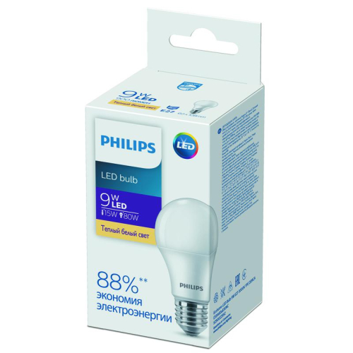 Лампа светодиодная Ecohome LED Bulb 9W E27 3000К 1PF Philips 
