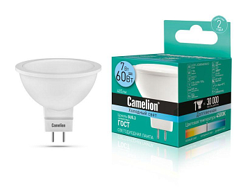 Лампа светодиодная LED7 JCDR/845/GU5.3 7Вт 4500К бел. GU5.3 485лм 220-240В Camelion 