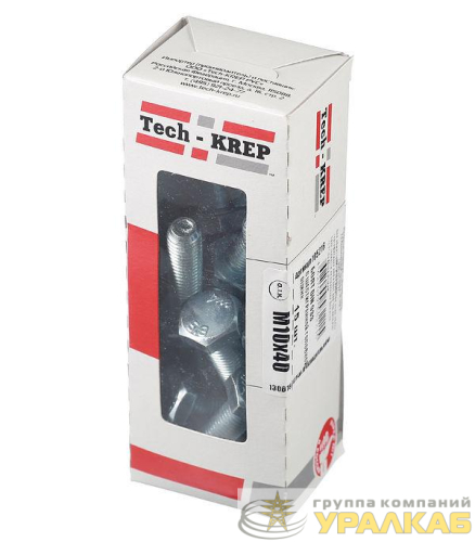Болт с шестигранной головкой М10х40 DIN 933 оцинк. (уп.15шт) Tech-Krep/Zitar 
