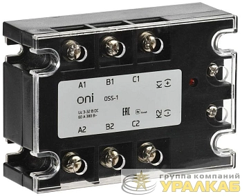 Реле твердотельное OSS-1 60А 380В AC 3-32В DC ONI 