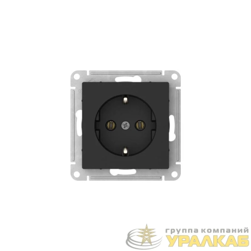 Розетка AtlasDesign 16А с заземл. быстрозажим. клем. механизм карбон SE 