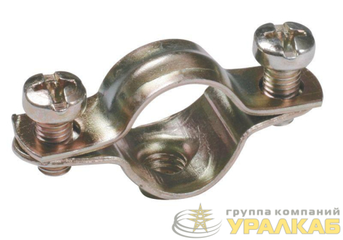 Скоба двухкомпонентная d10-11 для жестких труб метал. IEK 
