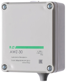 Фотореле AWZ-30 30А 13 IP65 встроенный фотодатчик монтаж на поверх. F&F 