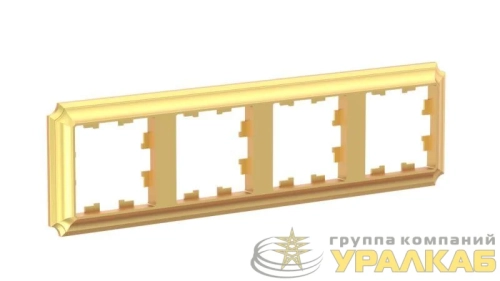 Рамка 4-м AtlasDesign Antique универс. зол. SE 