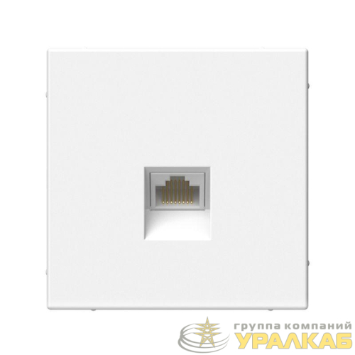 Розетка компьютерная ArtGallery RJ45 кат.5E механизм бел. SE 